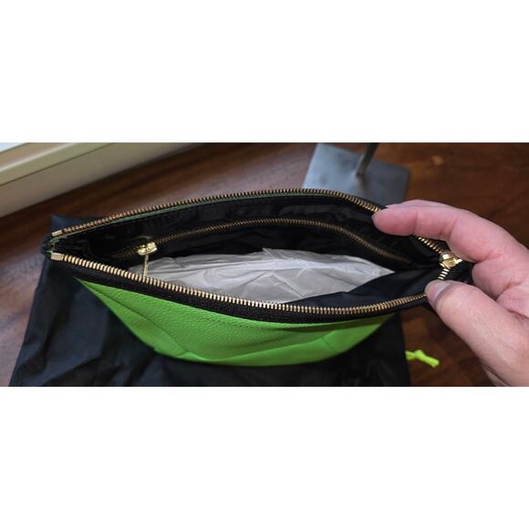 Ampersand as Apostrophe X Pouch Clutch Neon Green NWT - Picture 4 of 5